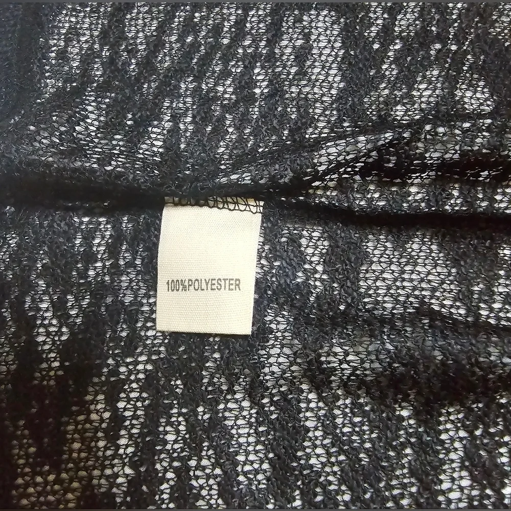 NWT Girls Black Sheer Lace Cardigan 3/4 Sleeve